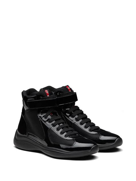 prada high-top logo chunky sneakers|high top prada americas cup.